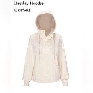 CAbi Heyday Hoodie in Cream w/Gold Accents